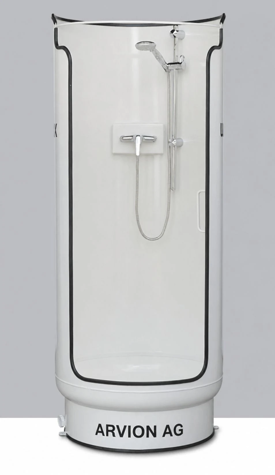 Mobile Duschkabine der Arvion AG für die Umbauzeit